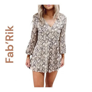 Fab’rik Snake Print Mini‎ Dress